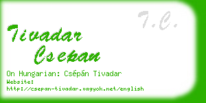 tivadar csepan business card